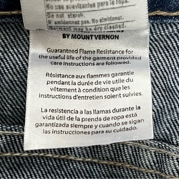 Carhartt Flame Resistant Straight Leg Denim Blue Jeans-Men’s 34x36-Workwear-EUC - Picture 11 of 13